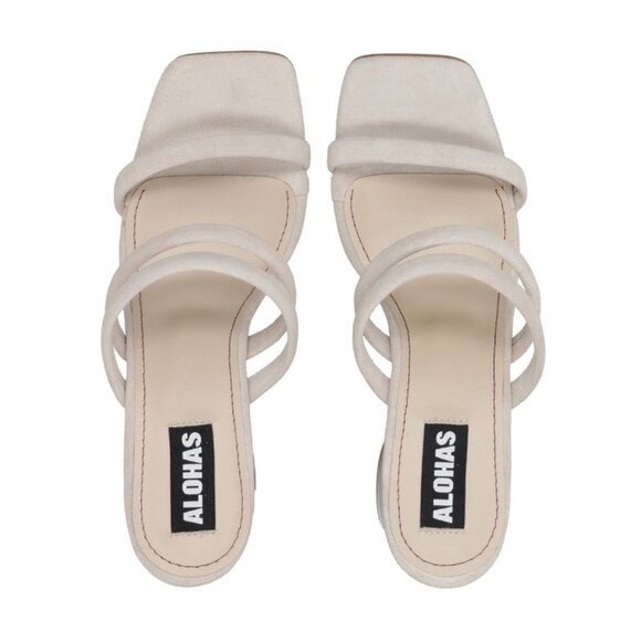 ALOHAS Women's Sandalwood Leather Sandals Size US 8 In Beige - Picture 2 of 9